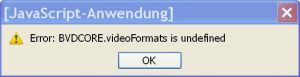 YouTube-BVDCORE-Error